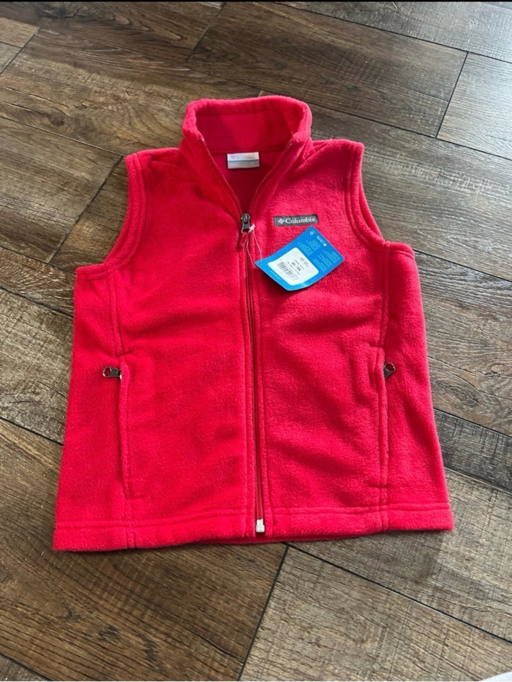 Kids Columbia Red Fleece Zip-Up Vest